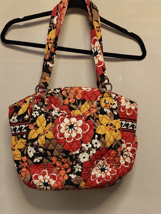 Vera Bradley Handbags - Vera Bradley Large Quilted Handbag NWOT, Red And Yellow Stylized Floral Design